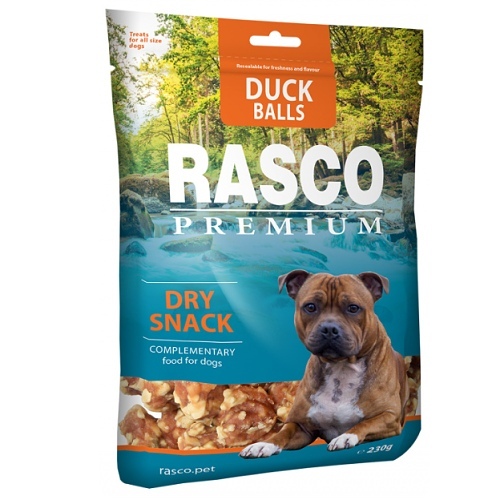 Pochúťka Rasco Premium gulky kačacieho mäsa a bivoloviny 230g